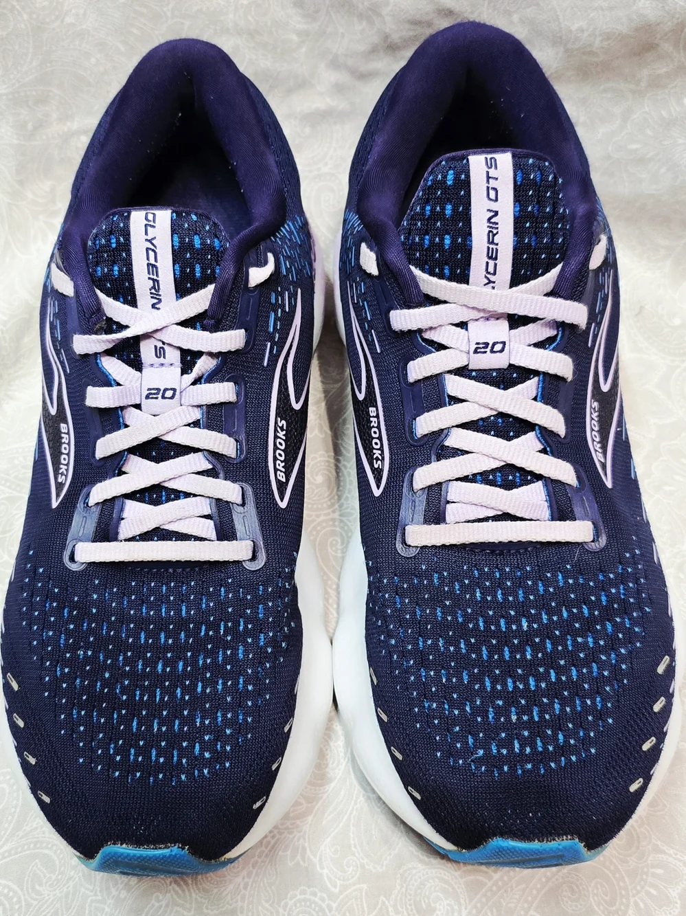 Brooks Glycerin GTS 20 Women's Running Shoes Size 10 B Medium Blue Purple